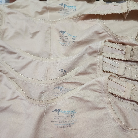 Bundle of 3 Marena Sz. L Post Op Surgical Recovery Bras 3 Nude - Picture 10 of 12